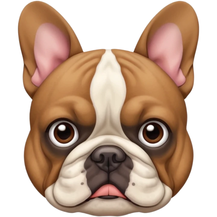 Ashamed French bulldog  emoji