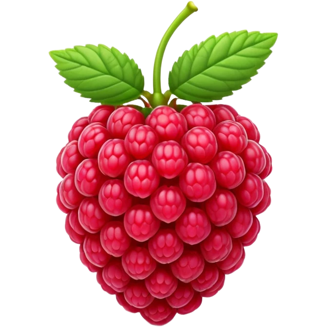Raspberry in 3D emoji