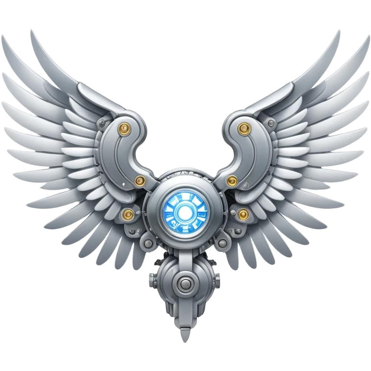 sorayama wings mechanical glowing emoji