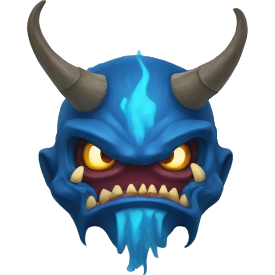 Blue diablo monstre emoji