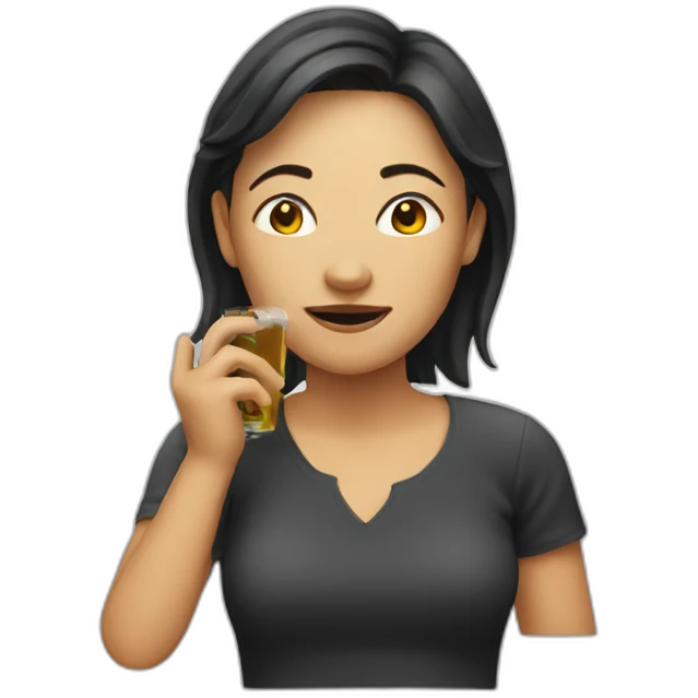drunk woman emoji