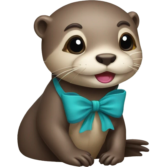 Otter with bow emoji