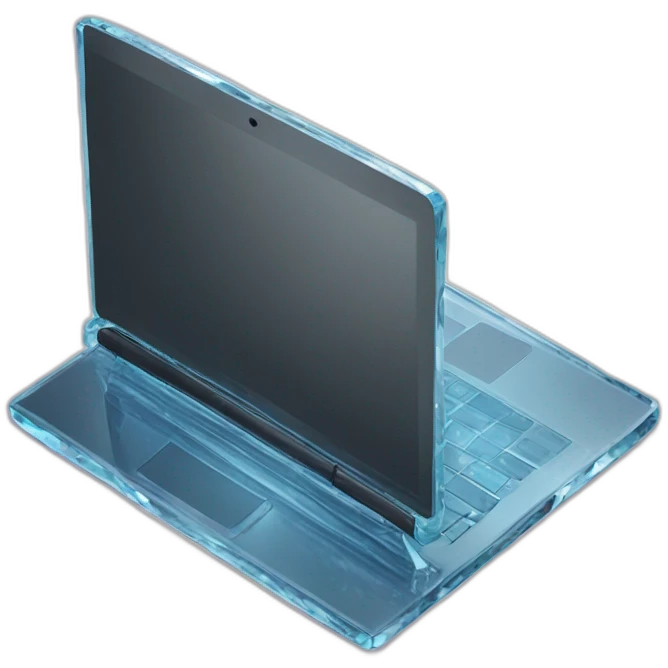 laptop in a crystal emoji