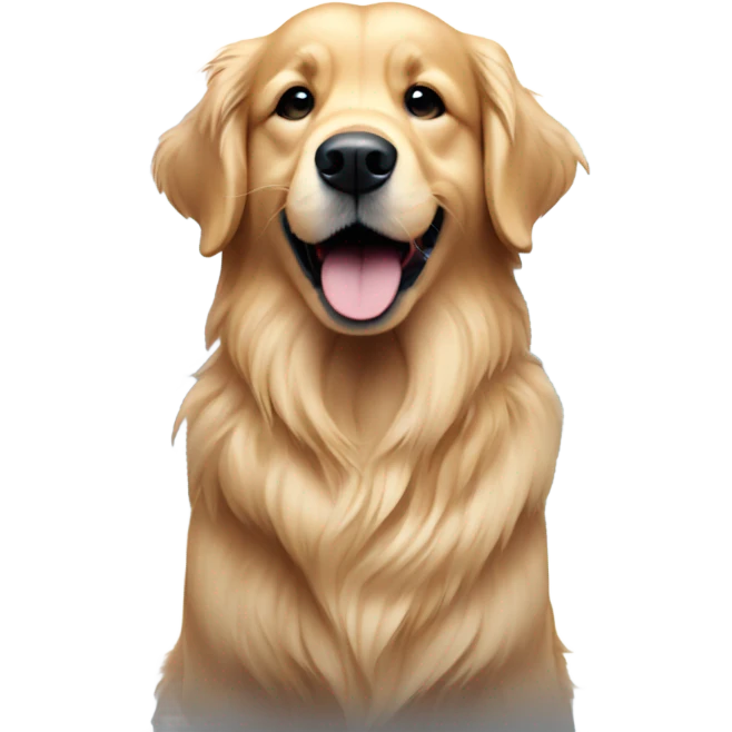 Golden retriever in the snow emoji