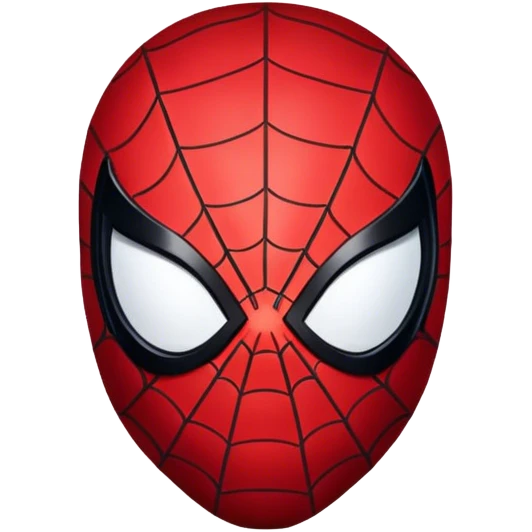Spiderman face black costume  emoji
