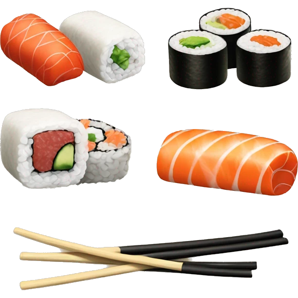 maki, sushis, wok nouilles emoji
