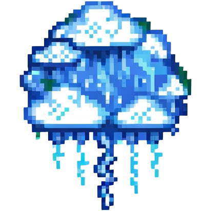 Cloud with rain/lightning emoji