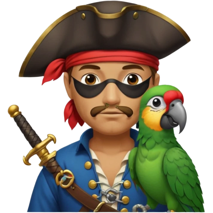 pirate and parrot emoji