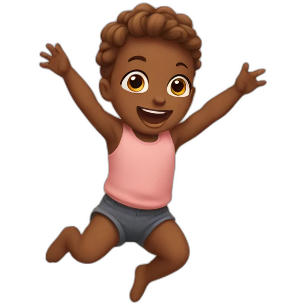 jumping baby emoji