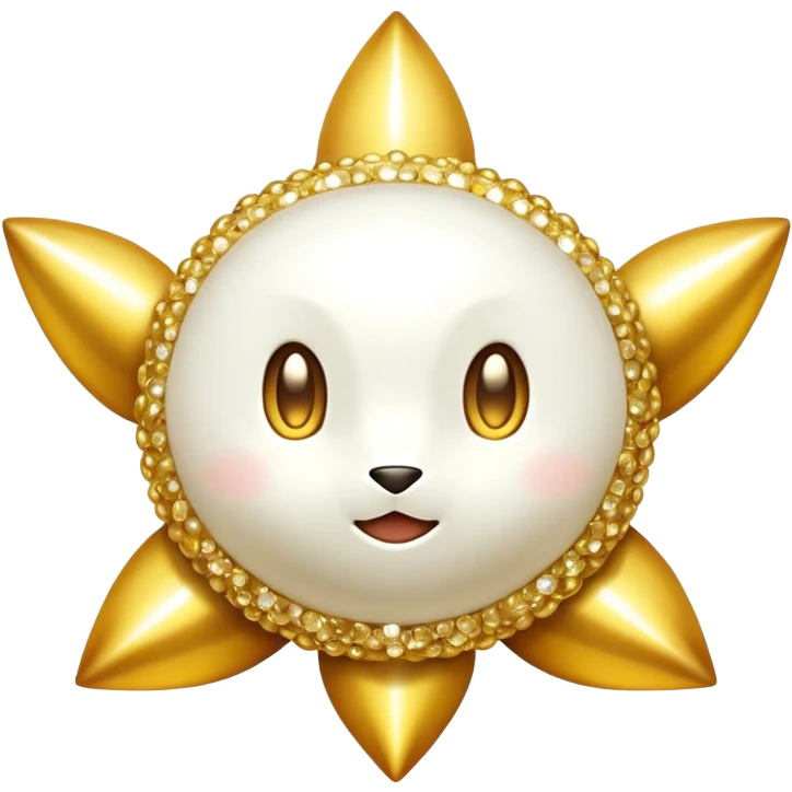 White and Golden Glorious Shiny Sparkly Fakémon emoji