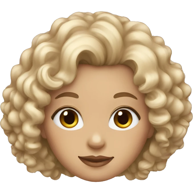 ash blonde curly hair girl emoji