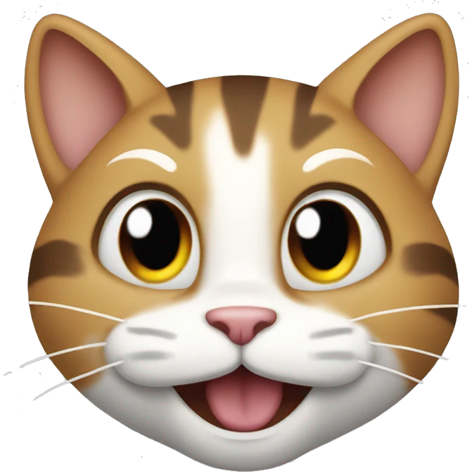 Laughing cat with finger pointing emoji