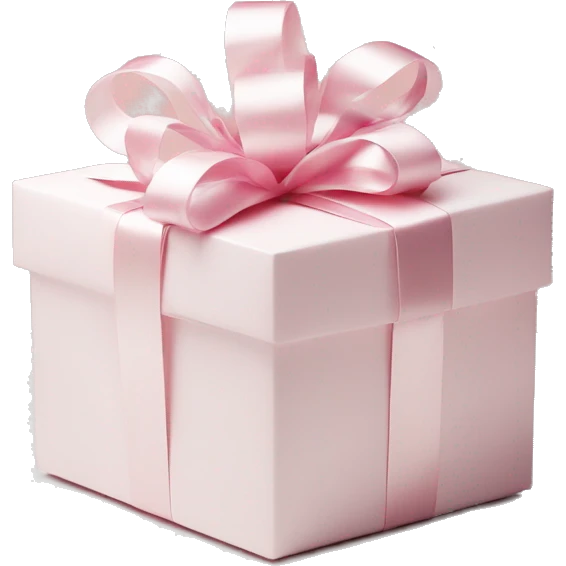 Light pink Christmas gifts under a white Christmas tree  emoji