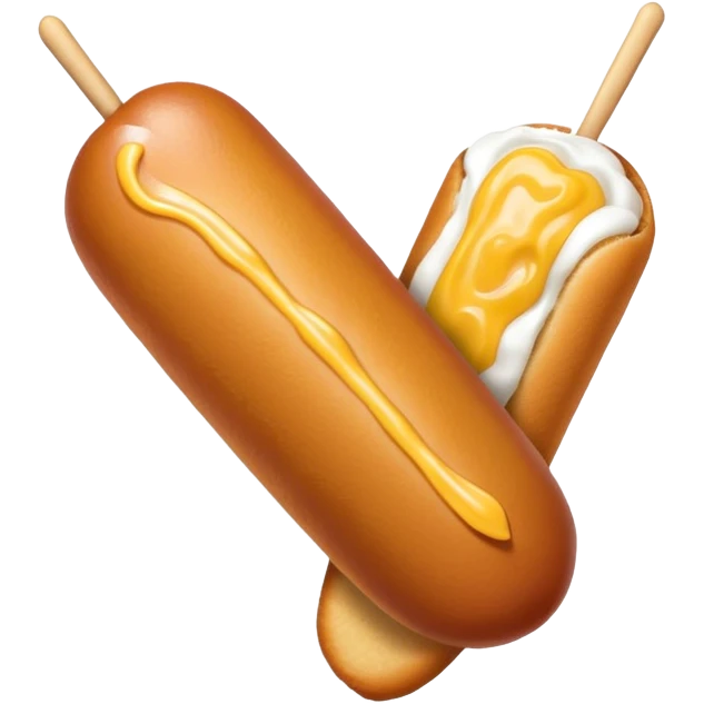Korean corn dog with sugar coating emoji