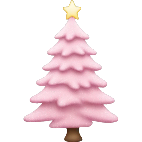 Light pink Christmas tree  emoji