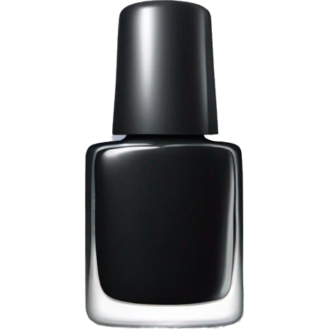 Black nail polish bottle emoji