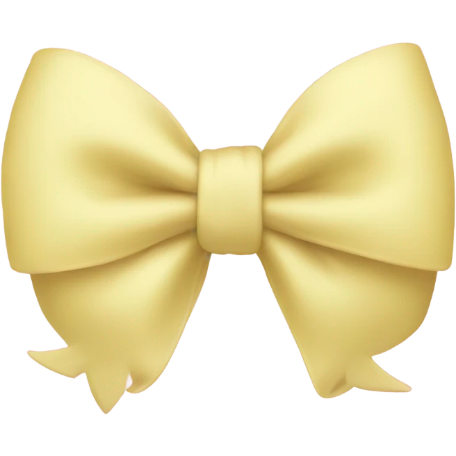 Pastel yellow bow emoji
