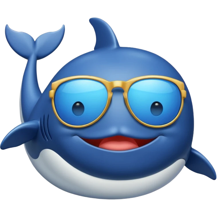 Whale with sunglasses emoji