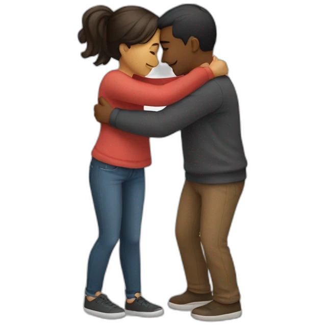 hug between a couple emoji