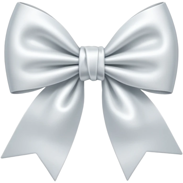 white satin bow emoji
