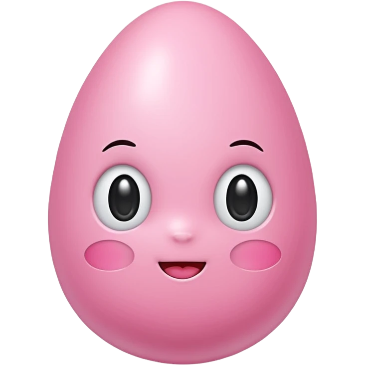 Uovo di pasqua kawaii rosa emoji