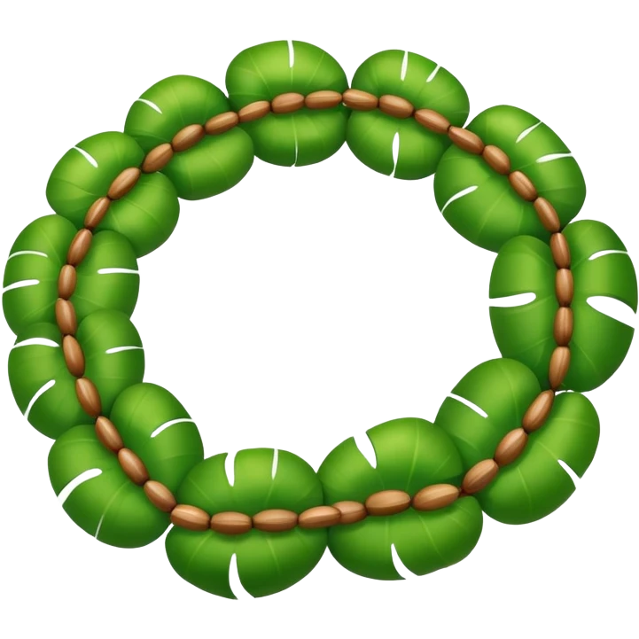 Kukui nut and ti leaf lei emoji