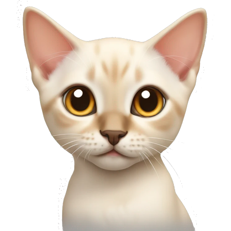 Flame point Siamese kitten emoji