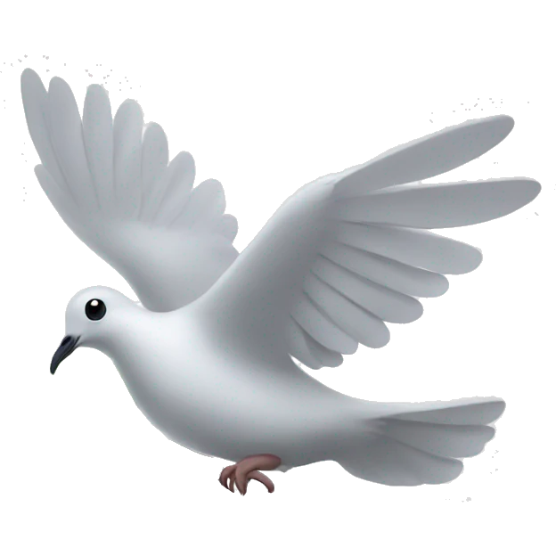 Dove with a plant  emoji