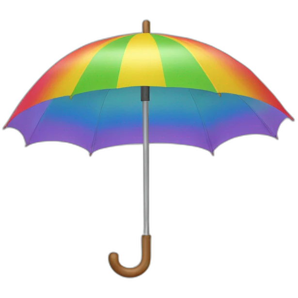 Paraguas arcoiris emoji