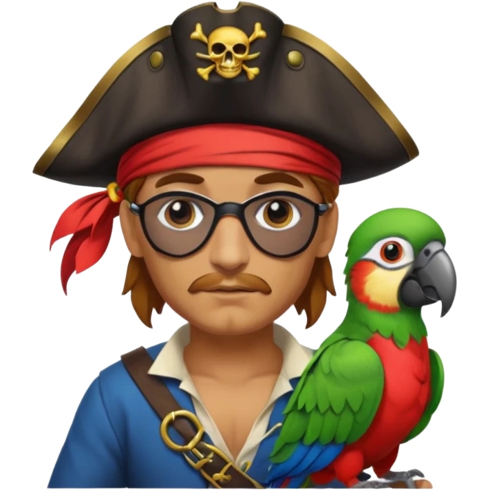 pirate and parrot emoji
