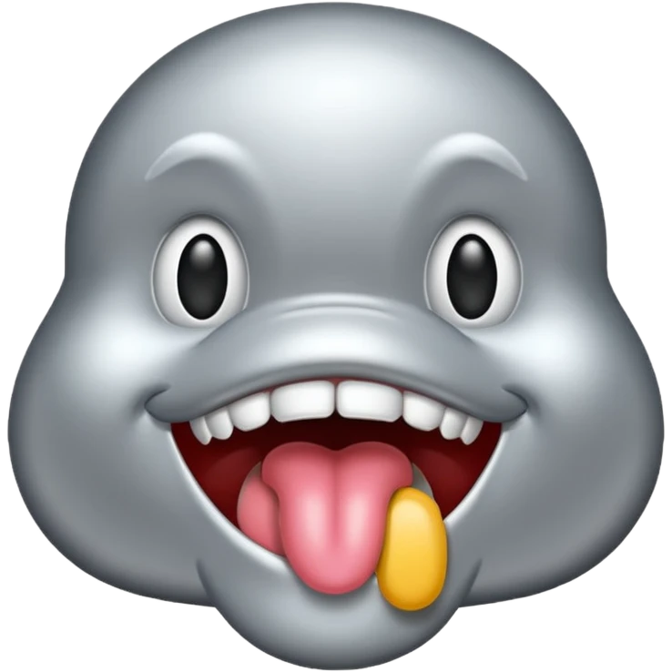 silver tongue emoji