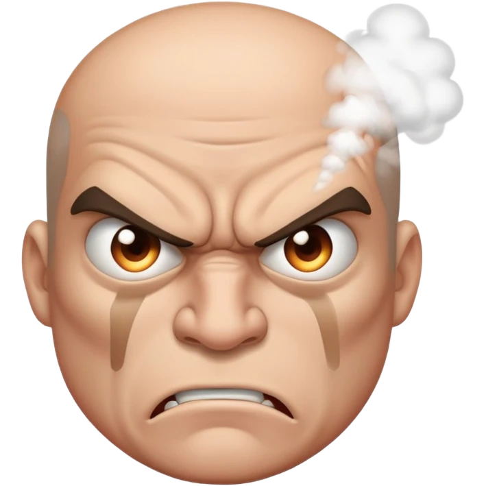 angry man with steam coming from nose emoji