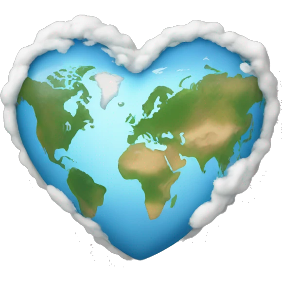 heart shaped earth emoji