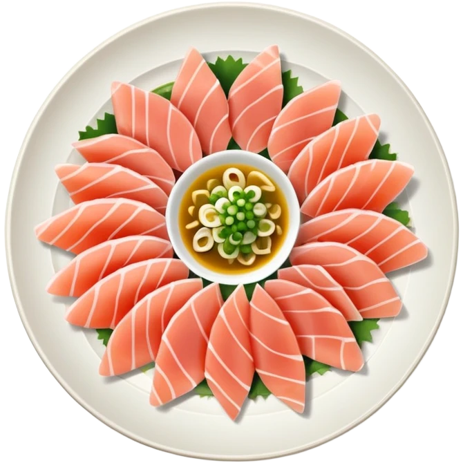 Plate of albacore sashimi  emoji