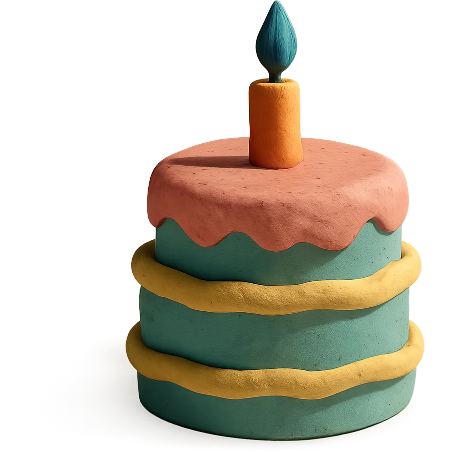 claymation style cake emoji