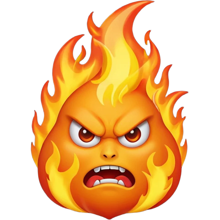 Angry flame death  emoji