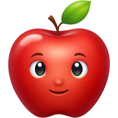 classic red apple emoji