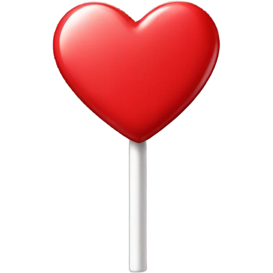Heart shaped red lollipop emoji