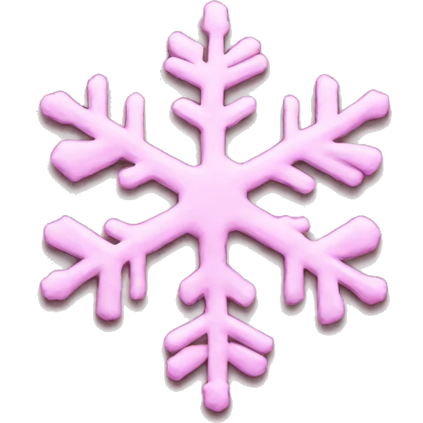 baby pink snowflake emoji