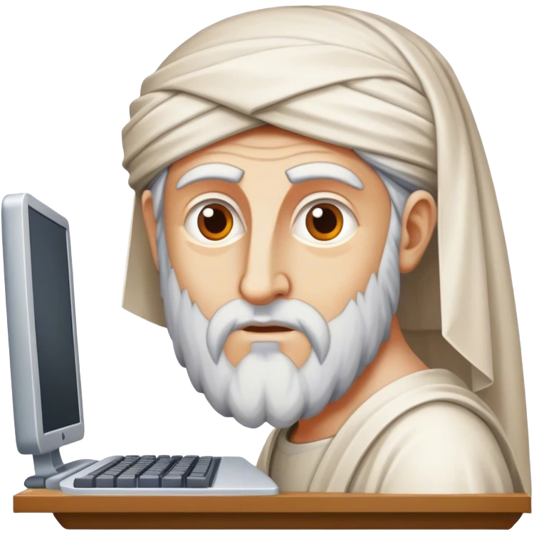 Pythagoras on a computer emoji
