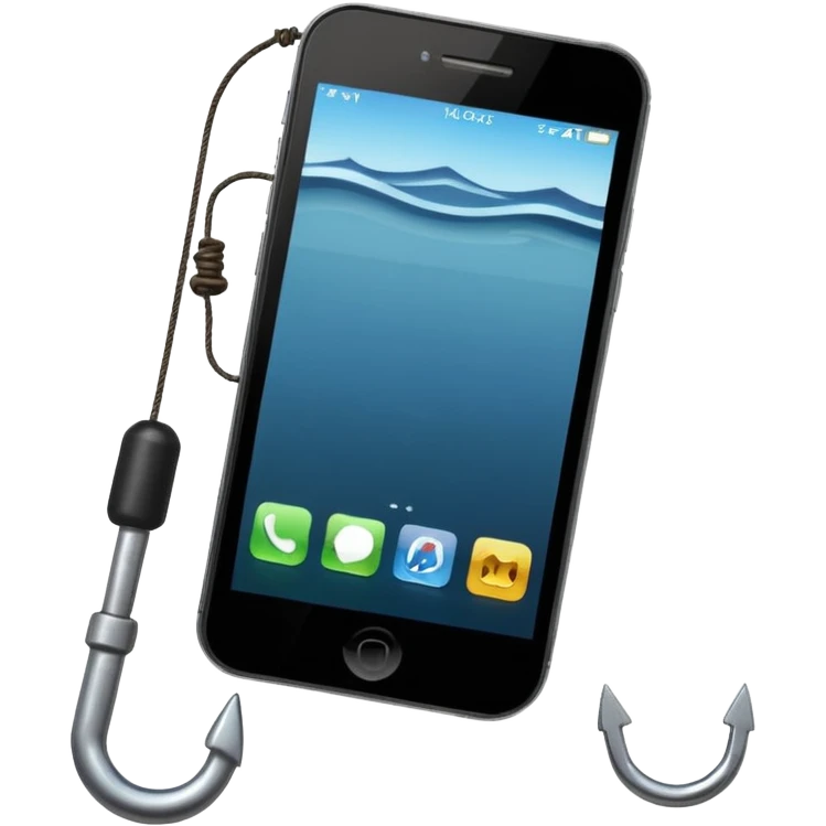 phishing maybe a phone and a hook in front of it? emoji