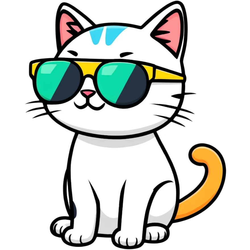 Cat with sunglasses emoji