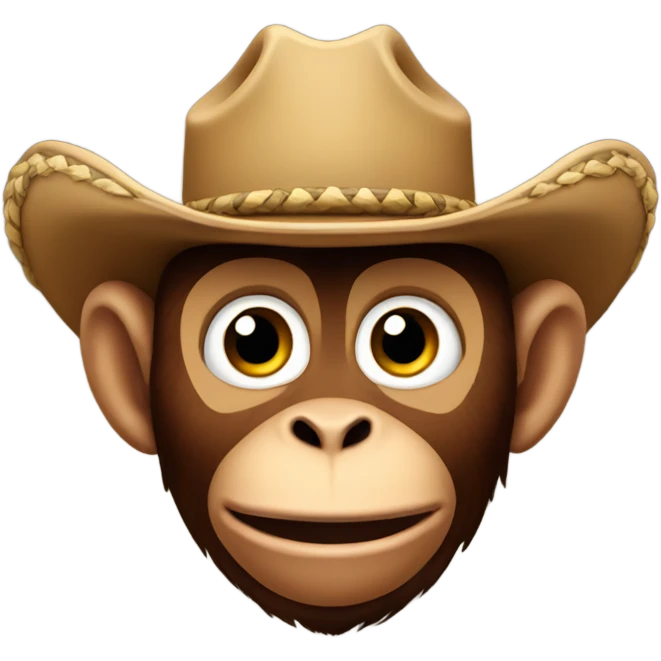Cowboy monkey emoji