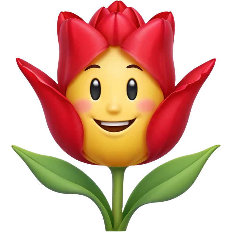 I want a crazy cute looking tulip emoji emoji