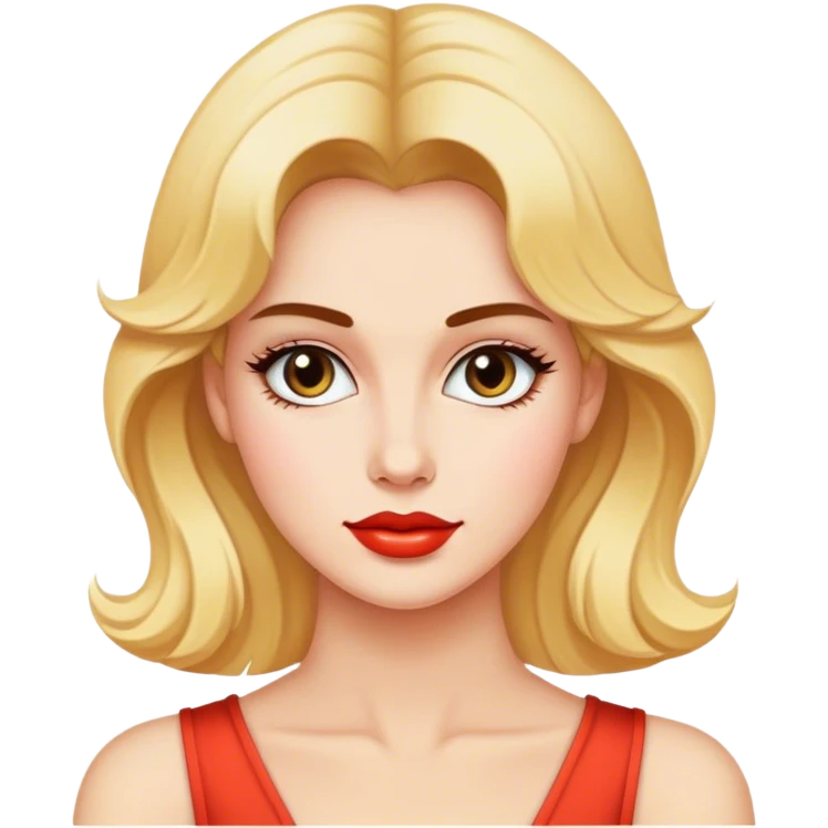 Beautiful woman in 1980’s woman fashion look emoji