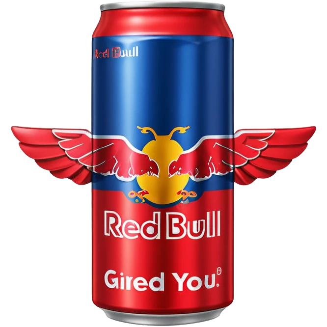 a red bull can that says girlfriend gives you wings emoji