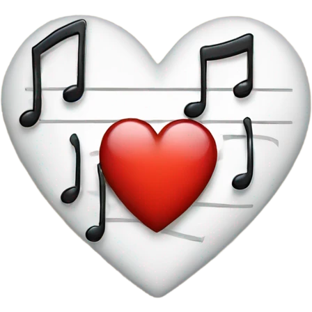 Heart with music emoji
