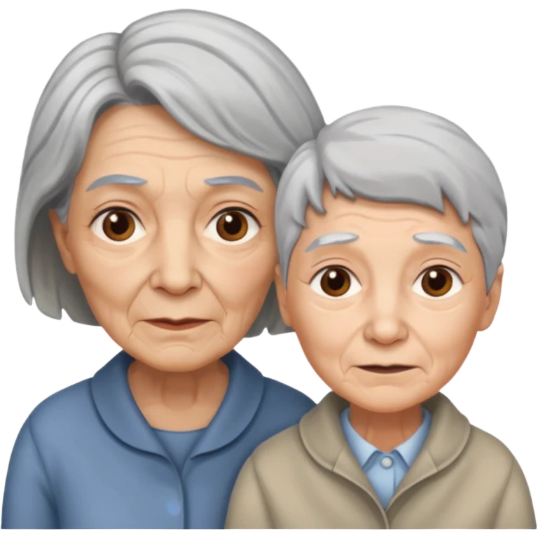 lo mismo que estas haciendo solo coloca alado de la abuela un hombre joven  emoji