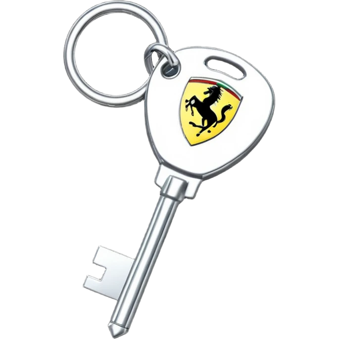 Ferrari key with a black background emoji