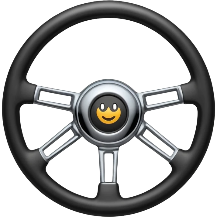 simple steering wheel icon top-down emoji